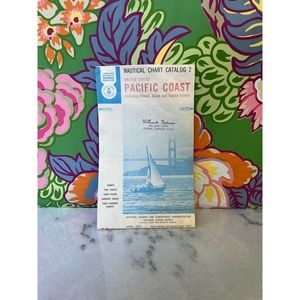 Nautical Chart Map of Pacific Coast 1974. Nautical Memorabilia.